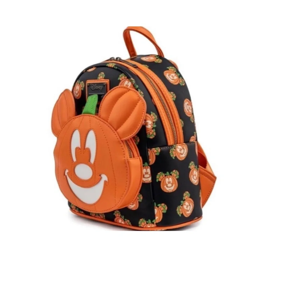 Loungefly Disney Mickey-O-Lantern Mini Backpack‎ And Pin